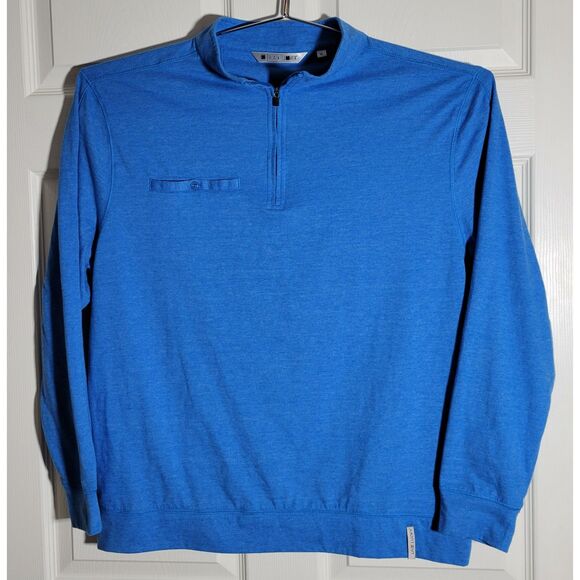 Black Clover Mens Clyde Delirium Golf Pullover 1/4 Zip XL Blue - Picture 2 of 12